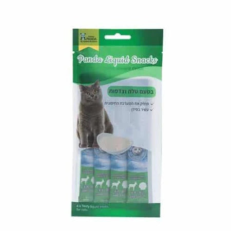 פנדה Panda שלוקים טלה וצדפות לחתול 60 גרם – Lamb & Scallop Liquid Treat