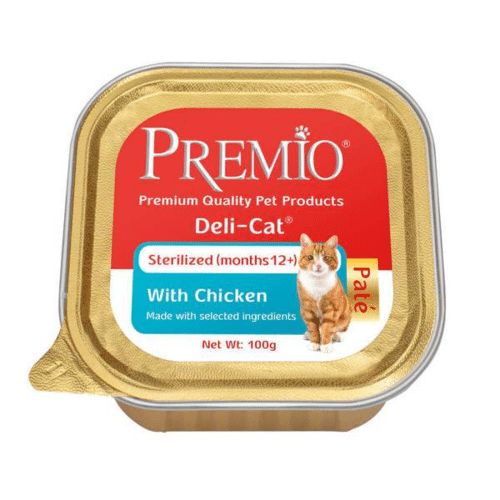 premio מעדן נתחוני עוף לחתול 100 גרם