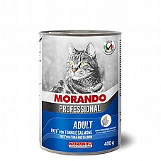 Morando מורנדו 400 גרם מזון רטוב (שימור) לחתול בטעם טונה וסלמון