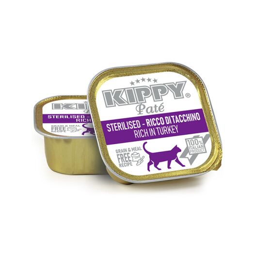 מעדן רטוב לחתולים 90 גרם | Kippy Sterilised Turkey Pate