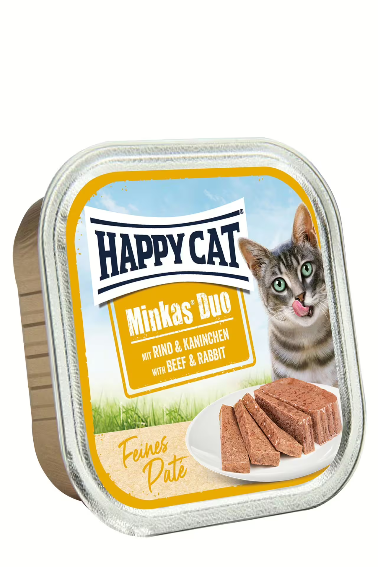 מעדן פטה לחתולים בטעם בקר וארנב 100 גרם | Happy Cat