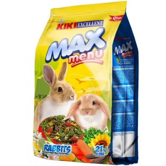 מזון סופר פרימיום לארנבים באריזה של 1 ק"ג  KIKI Excellent Max Menu for Rabbit