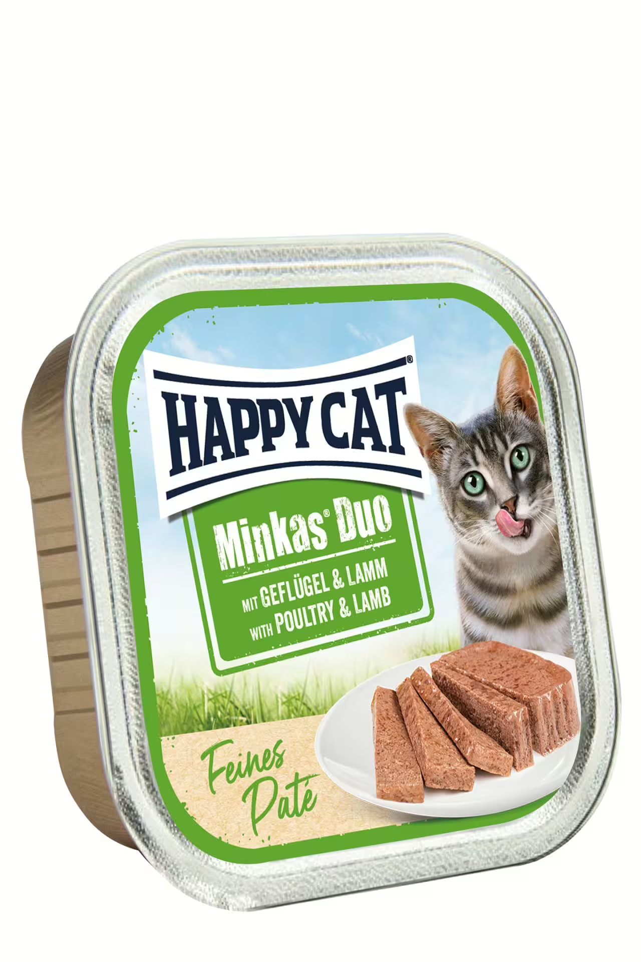 מעדן פטה לחתולים בוגרים בטעם עוף וטלה 100 גרם | Happy Cat