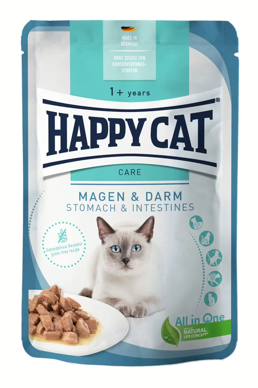 פאוצ' סנסטיב מערכת עיכול ברווז 85 גרם | Happy Cat