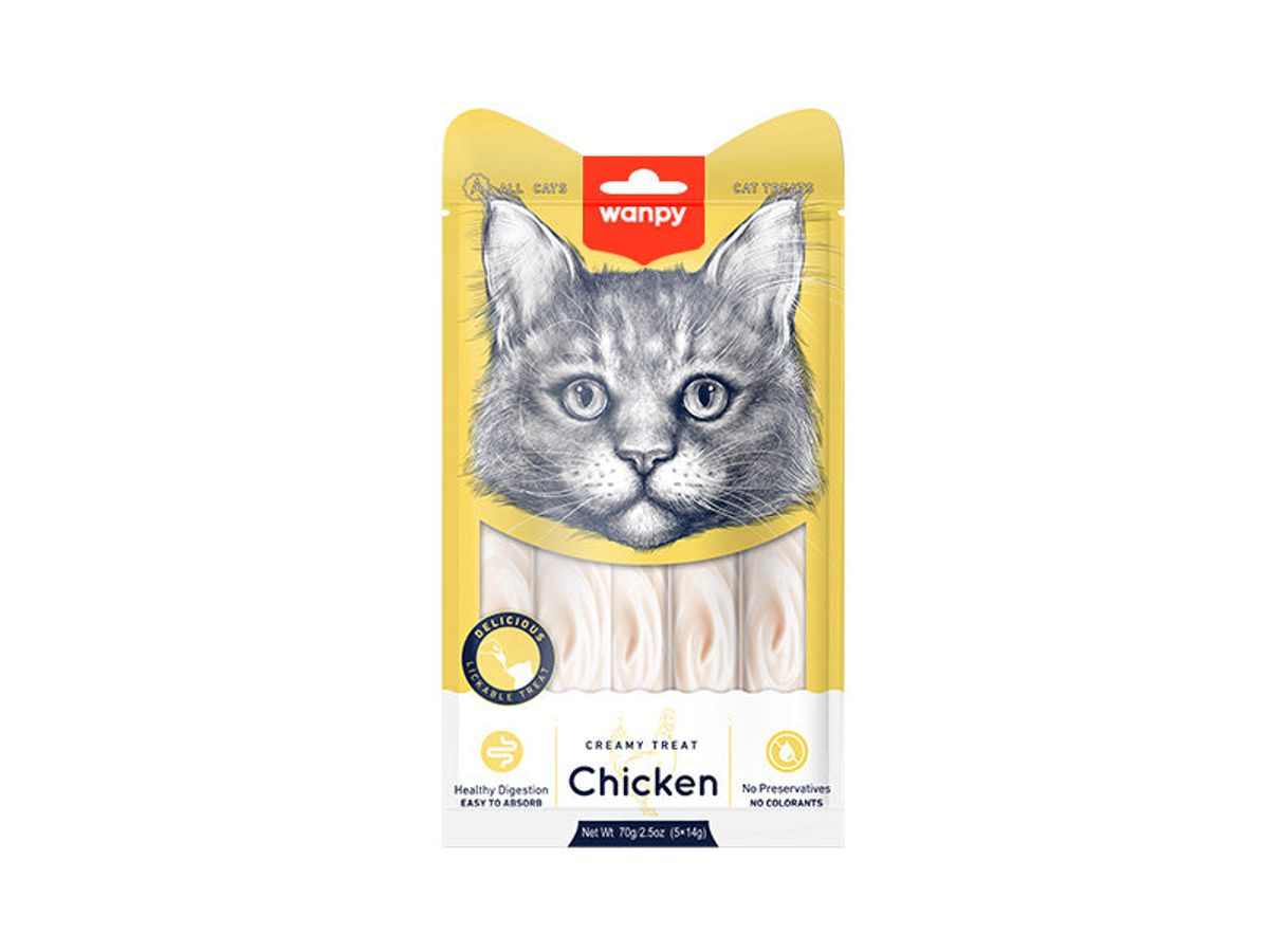 וואנפי Wanpy חטיף קרמי לחתול בטעם עוף 70 גרם – Creamy Treat Chicken