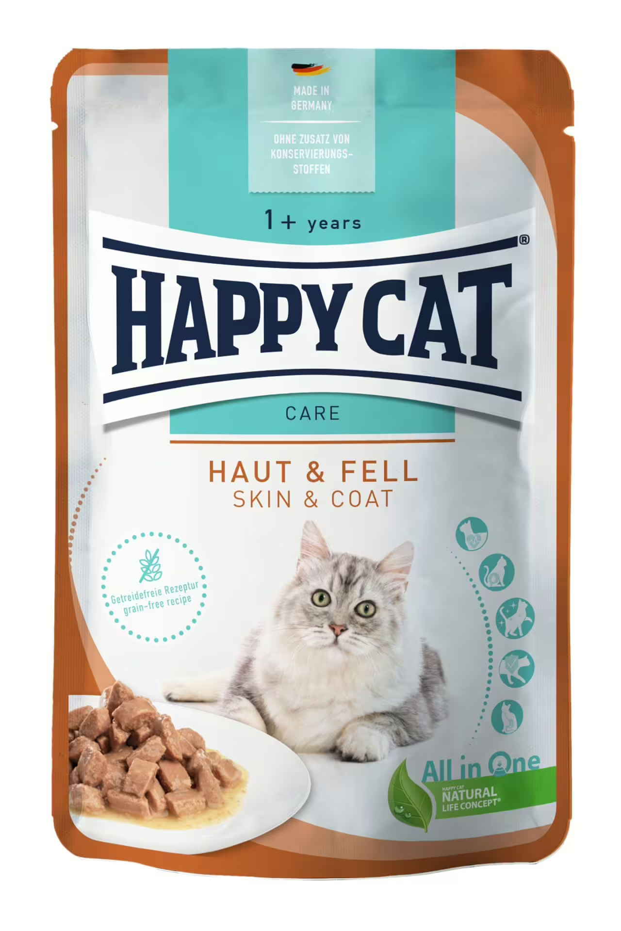 פאוצ' סנסטיב עור ופרווה 85 גרם | Happy Cat