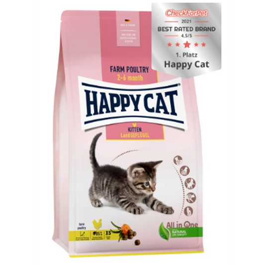 הפי קט עוף לגורי חתולים 1.3 ק"ג Happy Cat Kitten