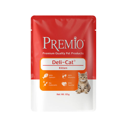 מזון רטוב לחתולים גורי סלמון 85 גרם | Premio Deli-Cat Kitten Salmon